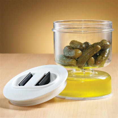 Kimchi Dry Wet Separation Tank Hourglass Design Pickles Jar Pickle Olives Cucumber Container for Home Kitchen Separator Tools